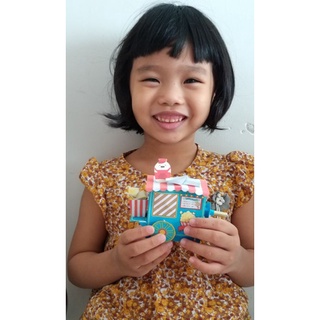 Mô hình giấy 3d mini xe bắp rang