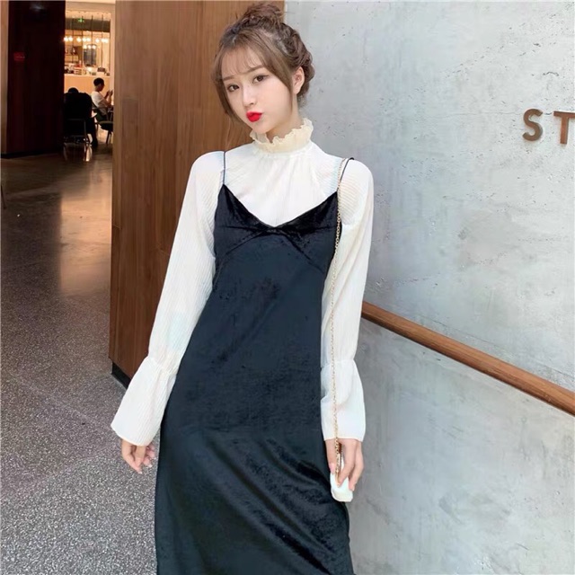 [ ORDER ] Set áo yếm + áo tay dài