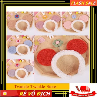 [SALE] Bờm tóc tai Mickey phối bông hoa độc đáo, Cài tóc Mickey Hàn Quốc đáng yêu TTS0016