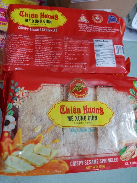 Mè xửng giòn thiên hương gói đỏ 150g -date luôn mới