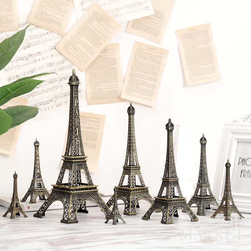 Mô Hình Tháp Eiffel HGJ135 Bằng Kim Loại Trang Trí Phòng Ngủ