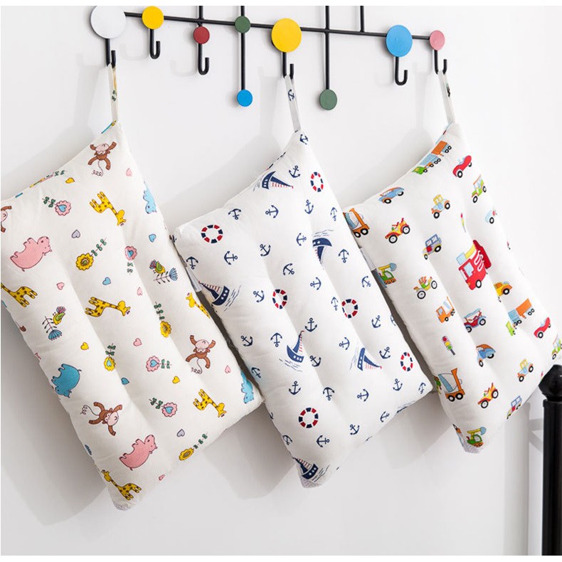 Gối trẻ em hoạt hình 60S Cotton giặt thoải mái không lo xô bông