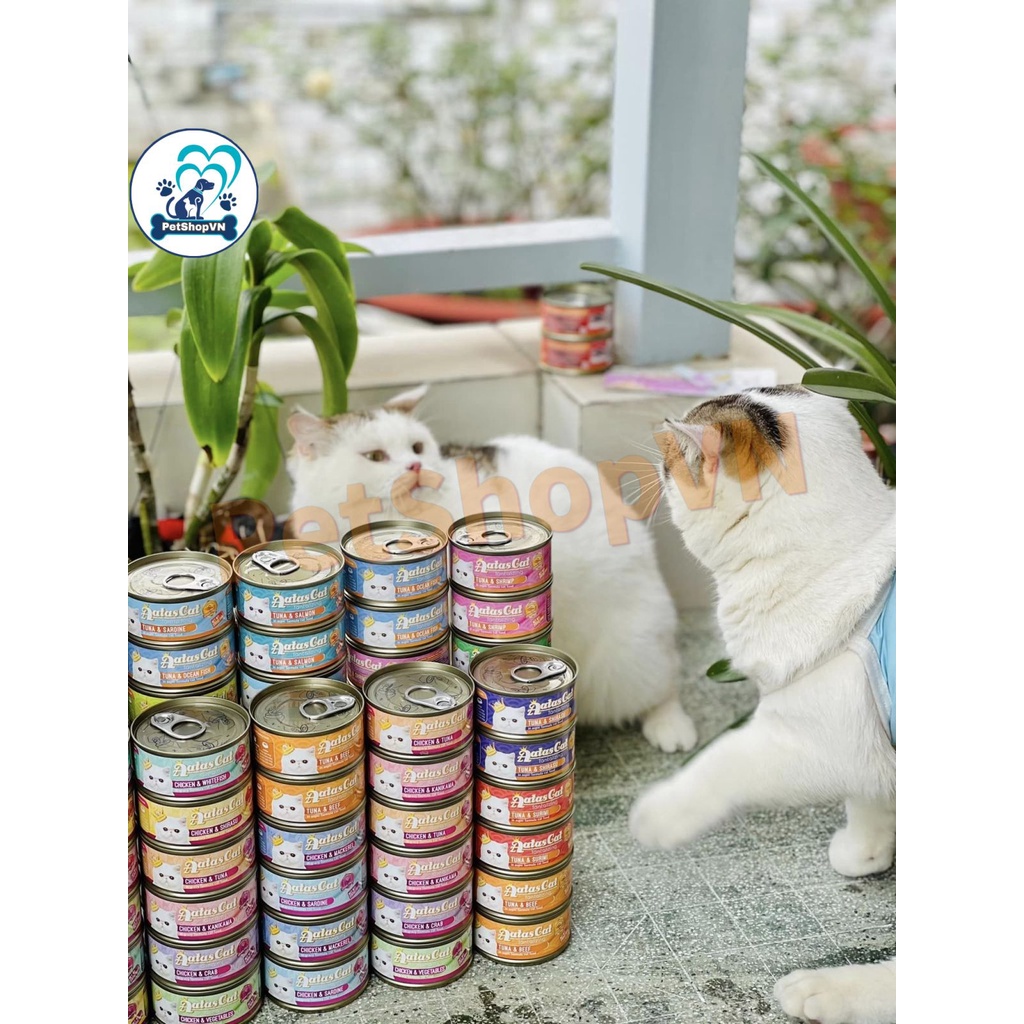Pate AATAS CAT vị Cá Ngừ Xé Nhuyễn và Topping Hộp 80g Thơm Ngon, Bổ Dưỡng