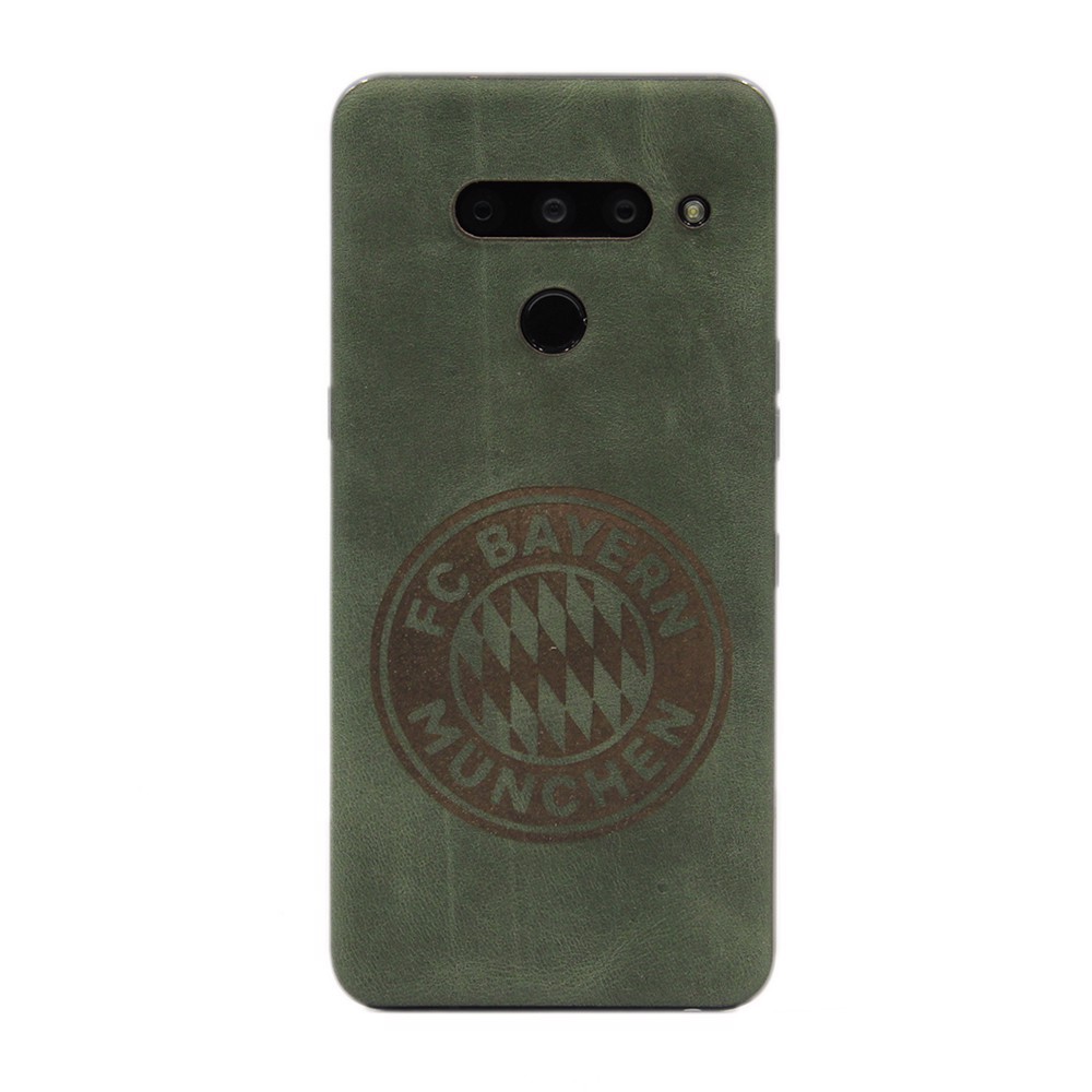 Skin dán da LG V50 màu xanh rêu khắc hình FC Bayern