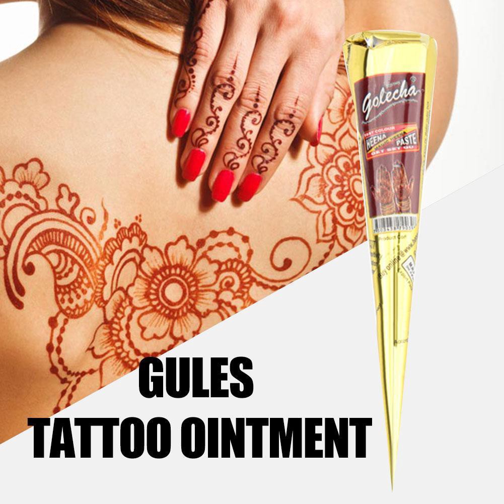 [Hàng mới về] Mực vẽ hình xăm nghệ thuật henna thủ công 25g GOLECHA A3O0