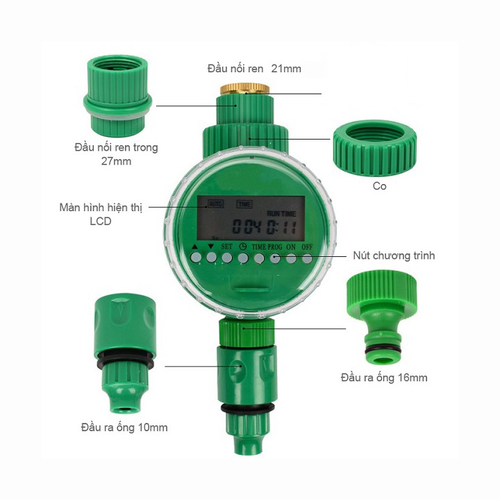 Bộ Kit Phun Sương Làm Mát, Tưới Cây Bằng Béc Đồng Có Hẹn Giờ Tưới - Tưới Vườn Lan, Cây Cảnh, Làm Mát Không Khí