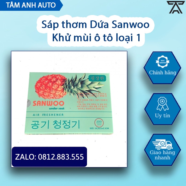 Sáp thơm Dứa Sanwoo khử mùi ô tô, trong phòng ô tô Loại 1