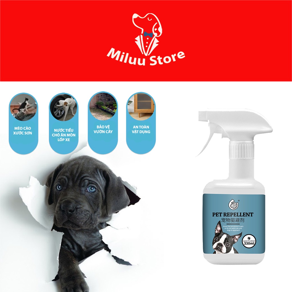 Xịt xua đuổi chó mèo PET REPELLENT, chống cắn phá, đi vệ sinh bừa bãi