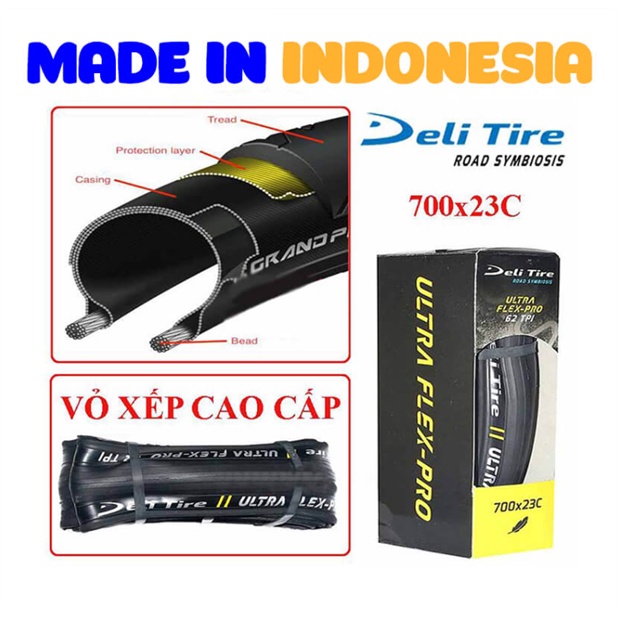 Lốp gấp Deli Black Skinwall Mã SA 205