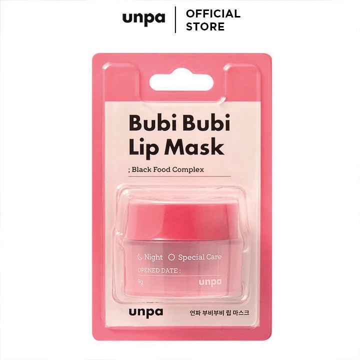 Mặt Nạ Ngủ Cho Môi Giúp Dưỡng Ẩm Và Chống Lão Hóa Unpa Bubi Bubi Lip Mask 9g