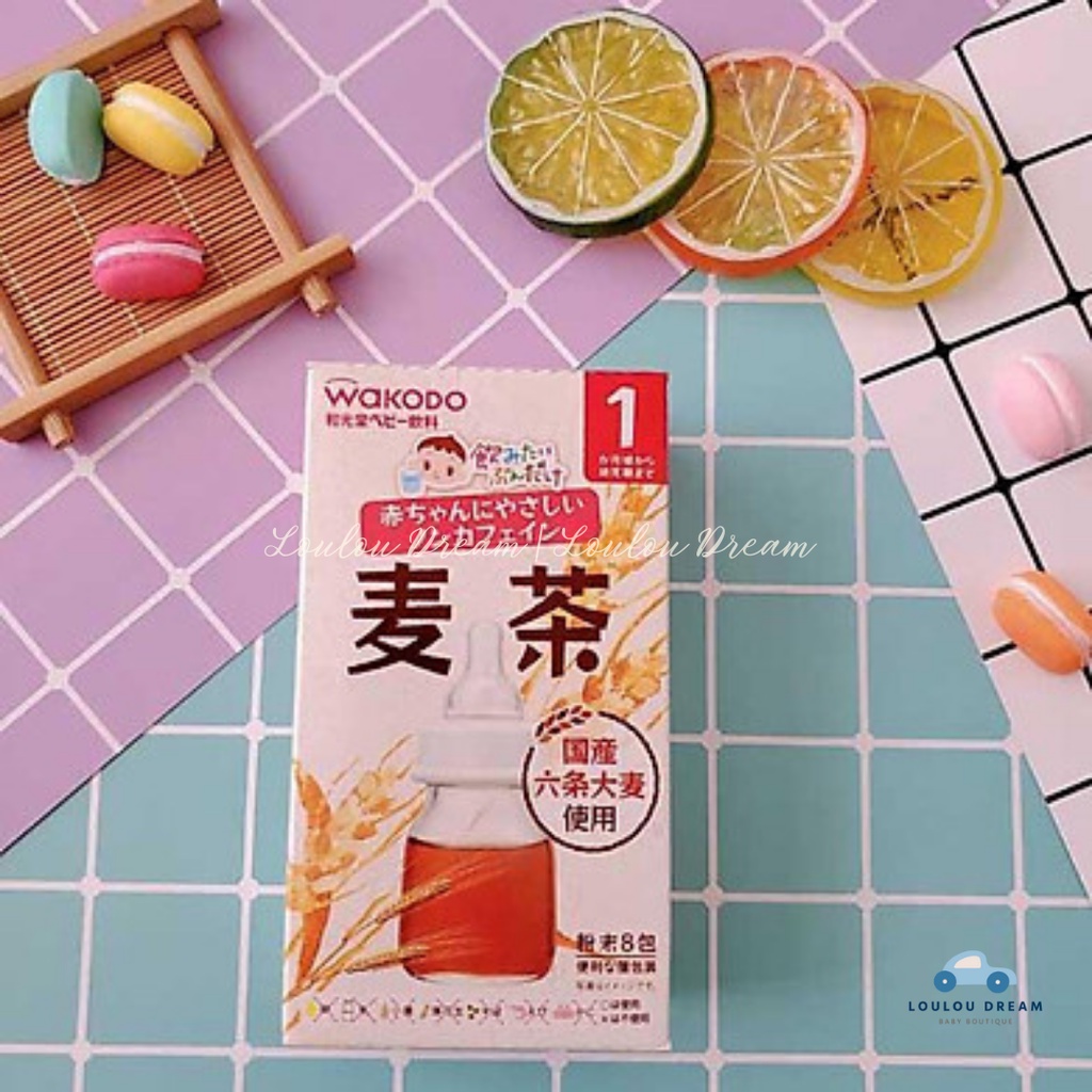 Trà Wakodo lúa mạch - trái cây - điện giải Nhật Bản cho bé từ 1 tháng tuổi tăng đề kháng (date 9/2023)