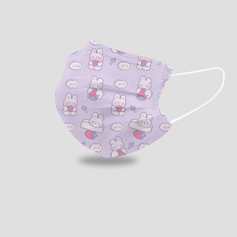 [Lẻ 1 cái]  Khẩu trang hoạt hình Style Hàn Quốc người lớn in hình gấu dễ thương x Mask of Meousaigon97 (Mã YT)