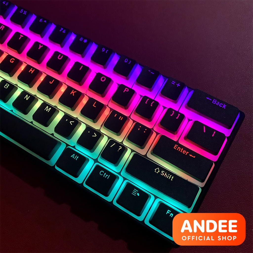 Keycap Pudding nút bàn phím PBT xuyên LED 130 phím nhiều màu cho bàn phím cơ