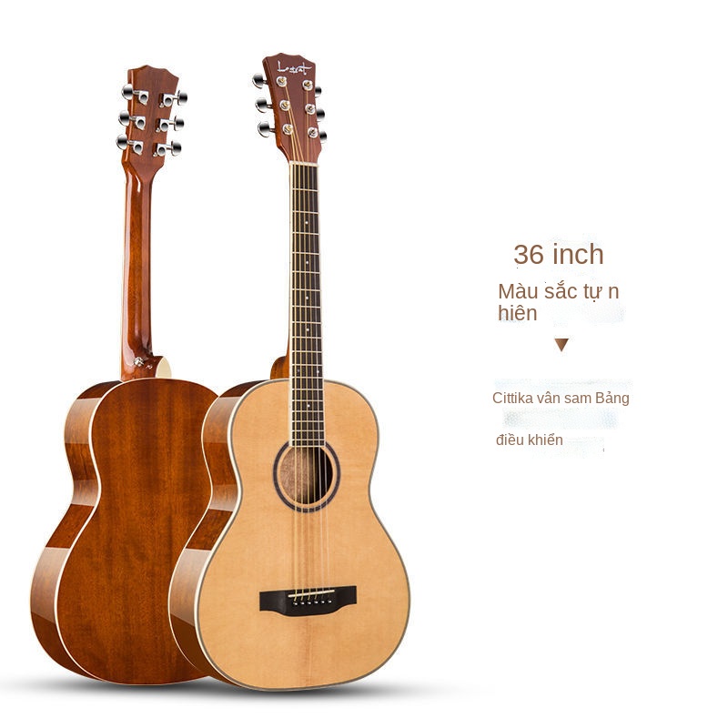 ✿✶❐Mới bắt đầu Đàn guitar gỗ 36 inch 34 inch 38 inch du lịch dân gian veneer 41 inch Đàn ghi ta nhập học cho sinh viên