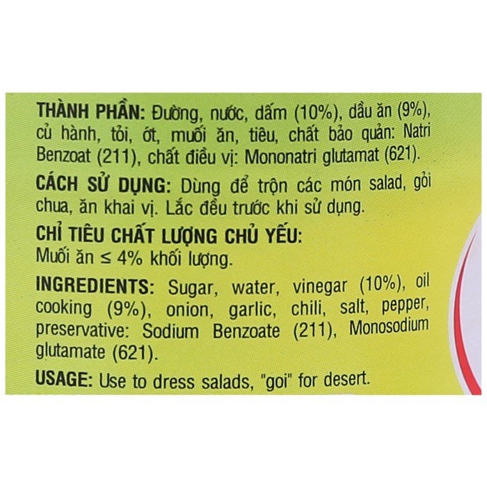 Dầu dấm trộn Salad 270g