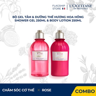 Bộ sản phẩm gel tắm và dưỡng thể hương hoa hồng 250ml L'occitane
