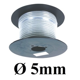 Dây cáp thép bọc nhựa Ø [ 5mm ] dài 1 mét – 1000 mét