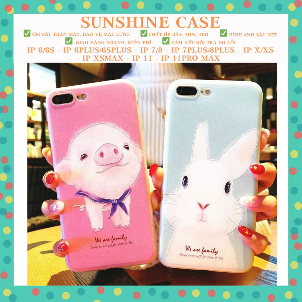 Ốp iphone-Heo và Thỏ dễ thương VM073-6/6s-6p/6sp-7/8-7p/8p-x/xs-xs max-11-11proma