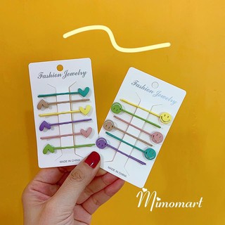 Set 6 kẹp mái sắc màu pastel