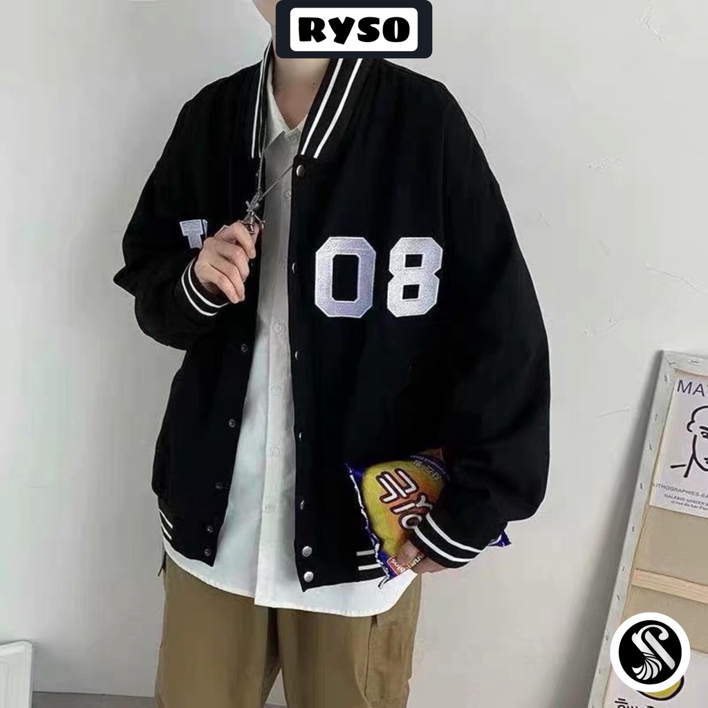 Áo khoác bomber dù bóng chày unisex chất dù 2 lớp dày dặn nam nữ mặc áo cặp cá tính