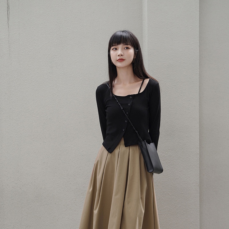 IELGY      Áo Khoác cardigan Dệt Kim Kiểu Cách Thời Trang Và Độc Đáo
