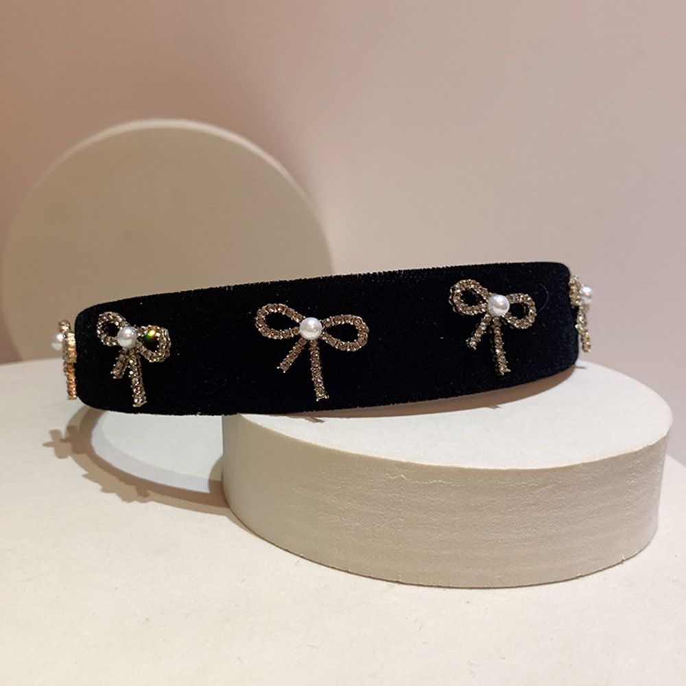 Băng đô nơ đính ngọc trai nhân tạo phong cách Hàn Quốc sang trọng cho nữ