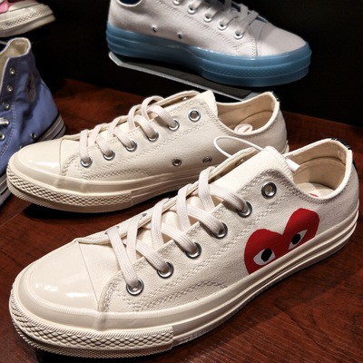Giày Thể Thao CDG PLAY x 1970s all star Cổ Thấp Cho Nam Và Nữ