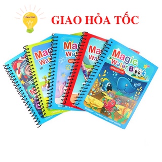 Tranh tô màu nước ma thuật, tập tô thần kỳ tự xóa, tái sử dụng magic water book cho bé HƠN 20 MẪU