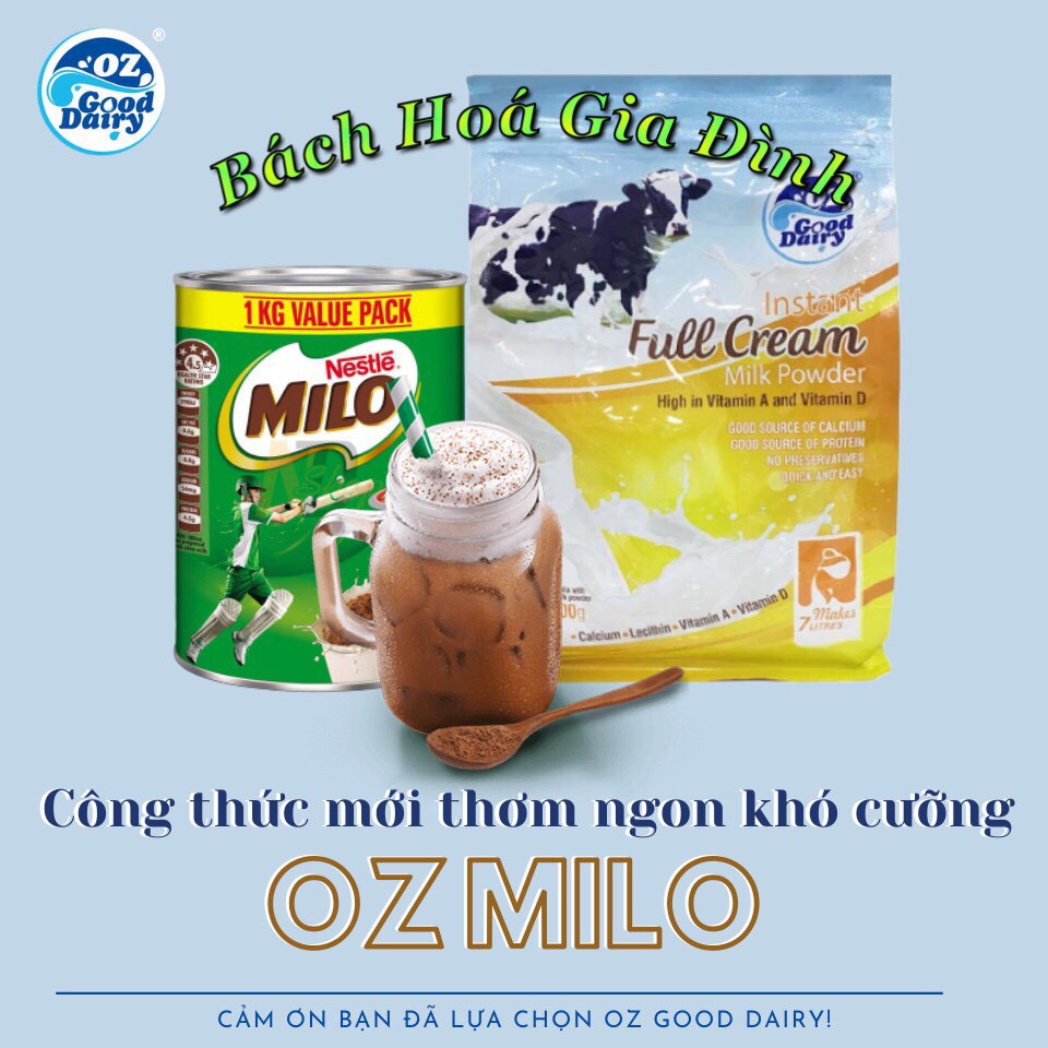 Sữa tươi dạng bột nguyên kem hòa tan OZ GOOD DAIRY Instant Milk Powder Full Cream with High Vitamin A & D (1000g) 5.0