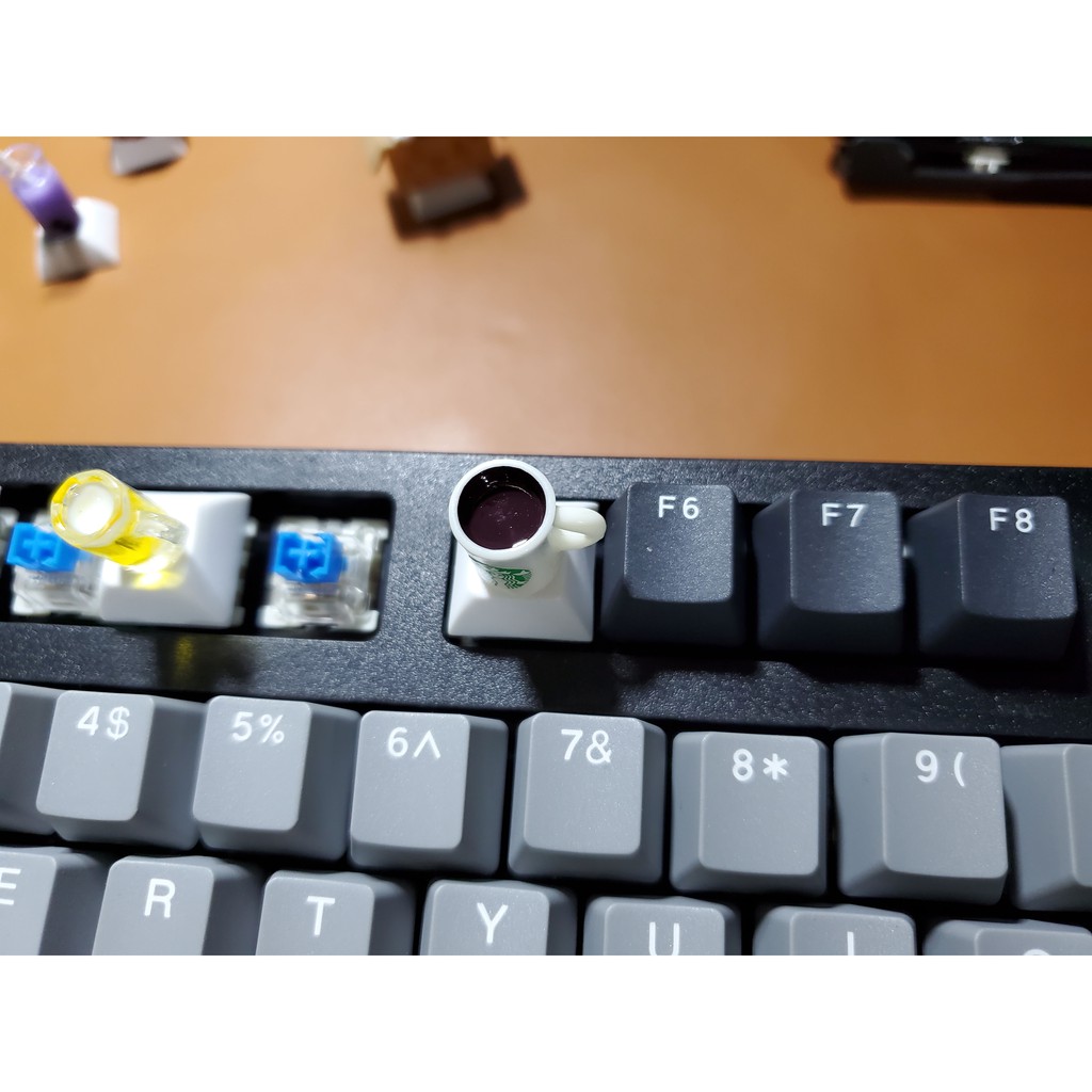 Keycap hình ly cà phê starbucks, nút bấm bàn phím cơ hình ly coffee Starbucks