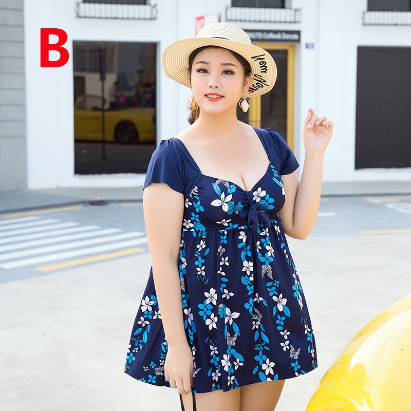 FREESHIP ĐƠN 99K_ Plus Size Women Swimwear Beachwear Floral Dress Swimming Suit Swimsuits | BigBuy360 - bigbuy360.vn