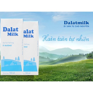 THÙNG 48 HỘP 180ML SỮA TƯƠI TIỆT TRÙNG ĐÀ LẠT (DALAT) MILK