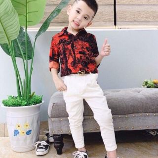 Áo Sơ mi lụa 3D chuẩn SOÁI CA cá tính, siêu chất siêu ngầu bé trai/gái