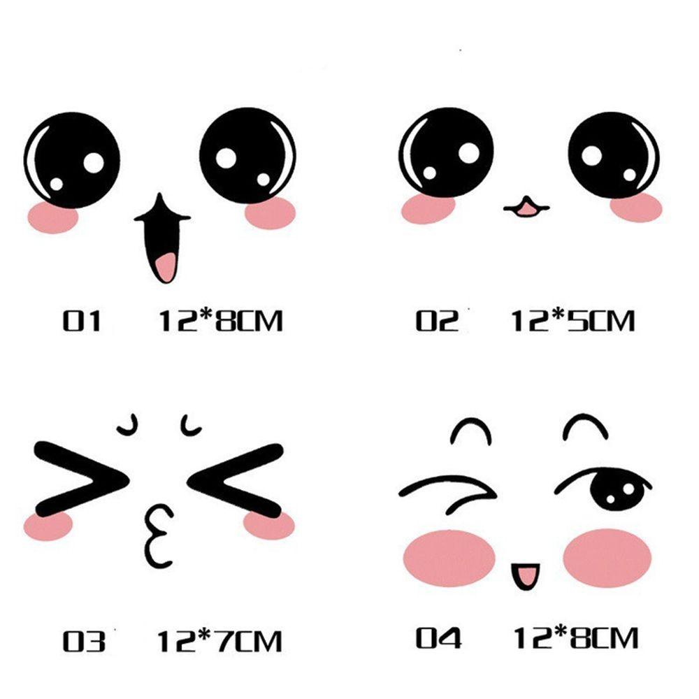 MAYSHOW Miếng Dán Trang Trí Gương Chiếu Hậu Xe Hơi Hình Mặt Cười Vui Nhộn Sáng