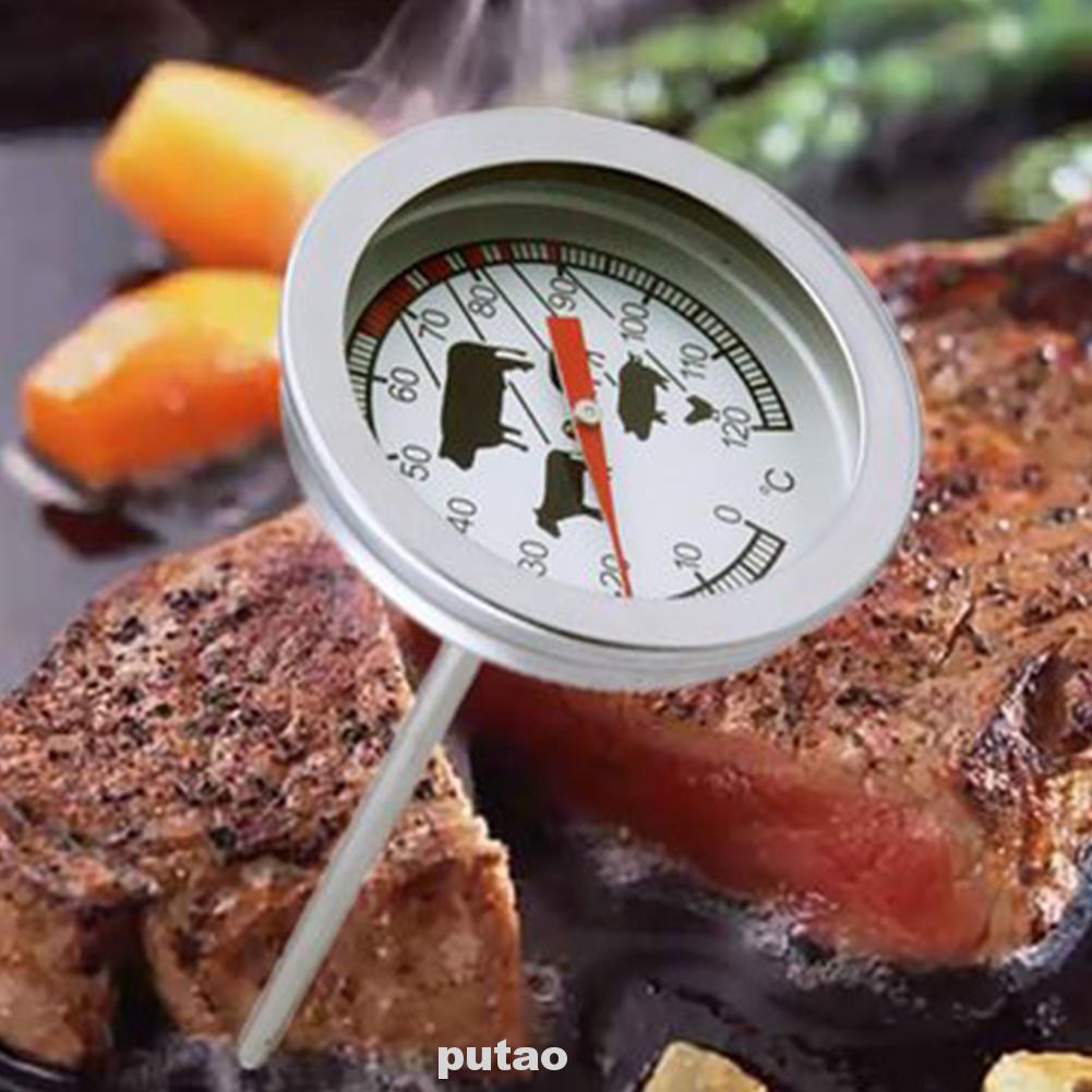 Nhiệt Kế Đo Nhiệt Độ Thịt Nướng Bbq Tự Động Độ Chính Xác Cao Di Động Tiện Dụng