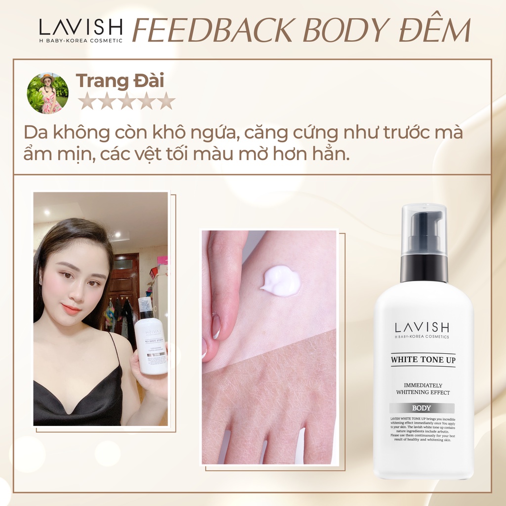 Kem dưỡng trắng body Bàn Đêm LAVISH H BABY 250ml