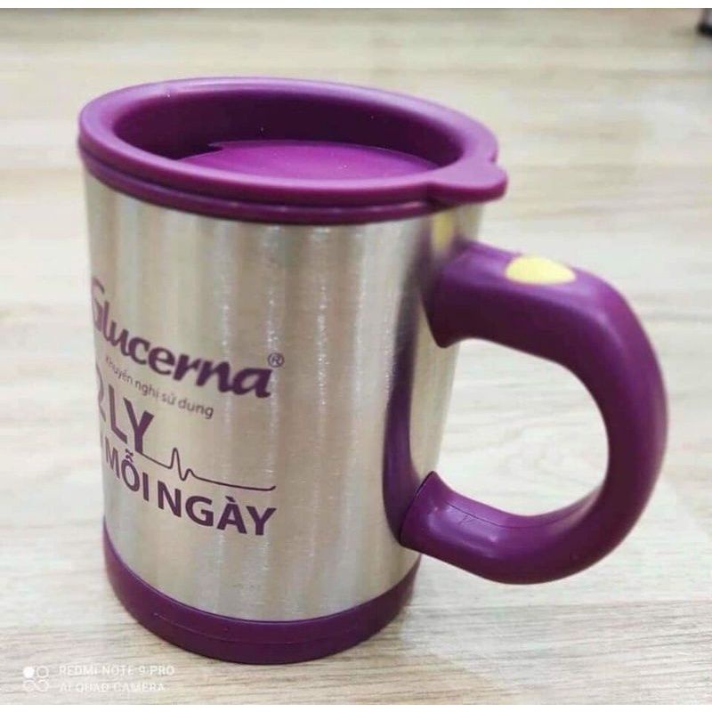 LY TỰ KHUẤY GLUCERNA 350ml - CỐC TỰ KHUẤY PHA SỮA , CAFE TẶNG KÈM PIN