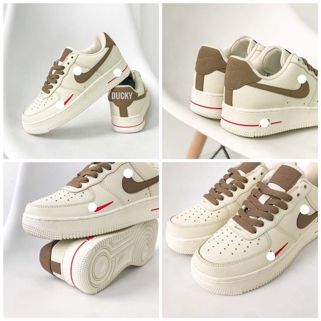 Giày sneaker Trắng Vạch Nâu đế cao chất lượng [FULLBOX]