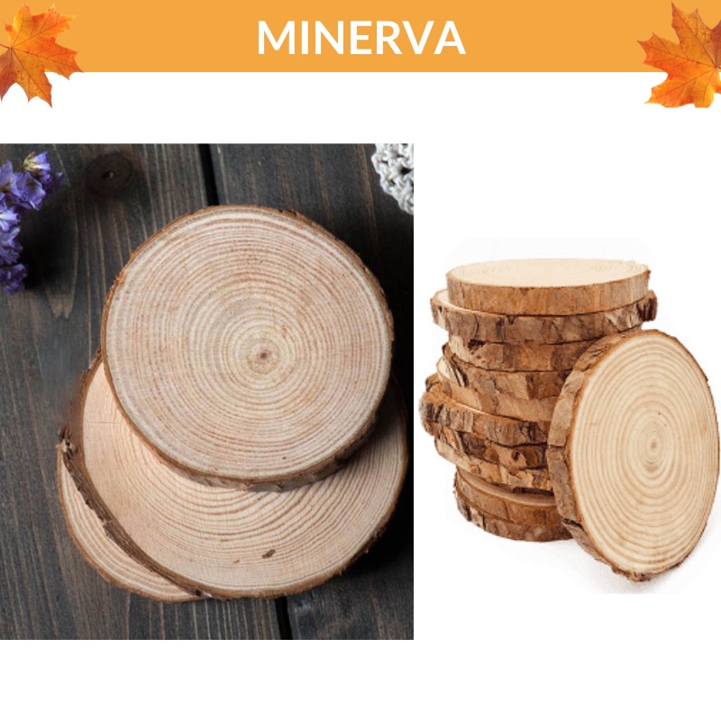 Gỗ lát tròn lớn đường kính  9-11 cm lót ly cốc , phụ kiện trang trí decor