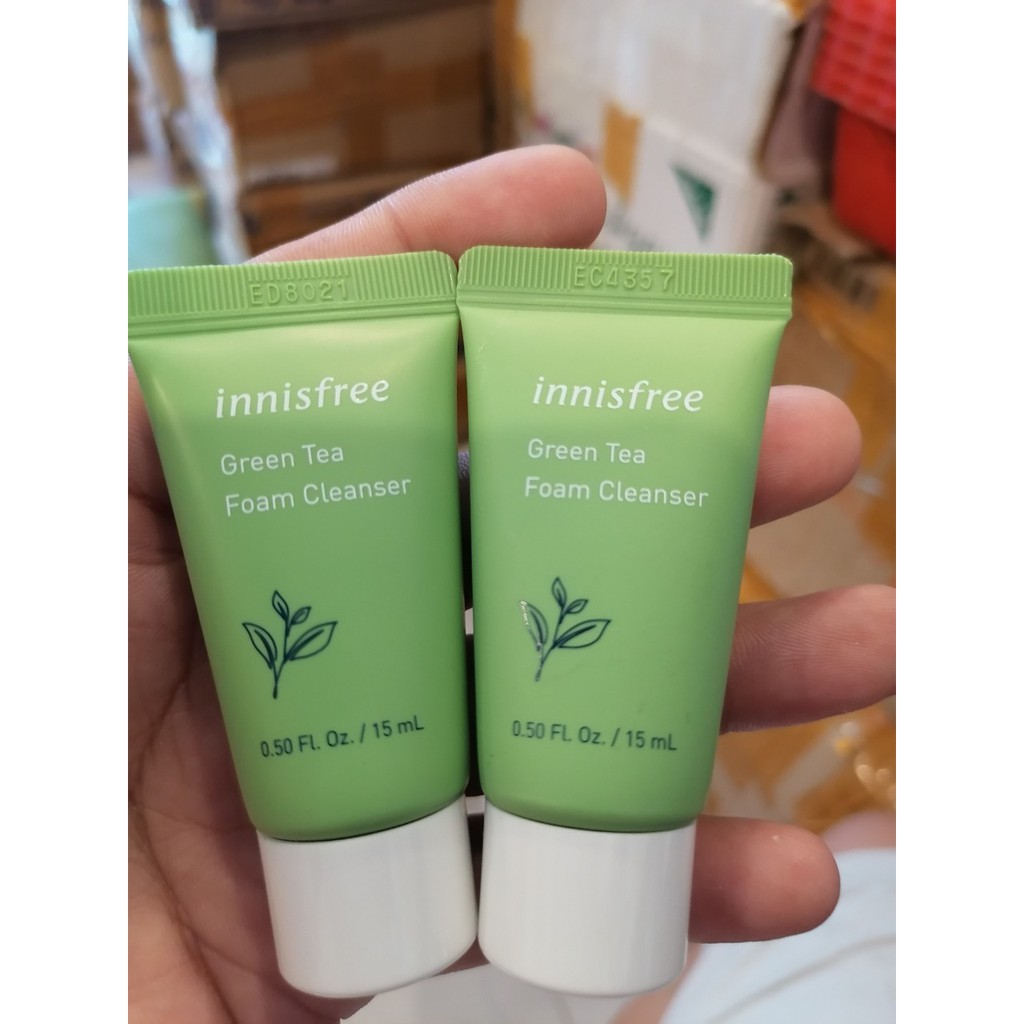 (Tester) Sữa rửa mặt làm sạch innisfree Green Tea Foam Cleanser 15ml