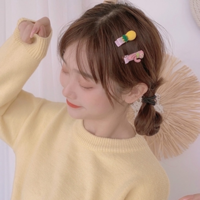 Set 10 kẹp tóc  hình trái cây dễ thương cho bé gái