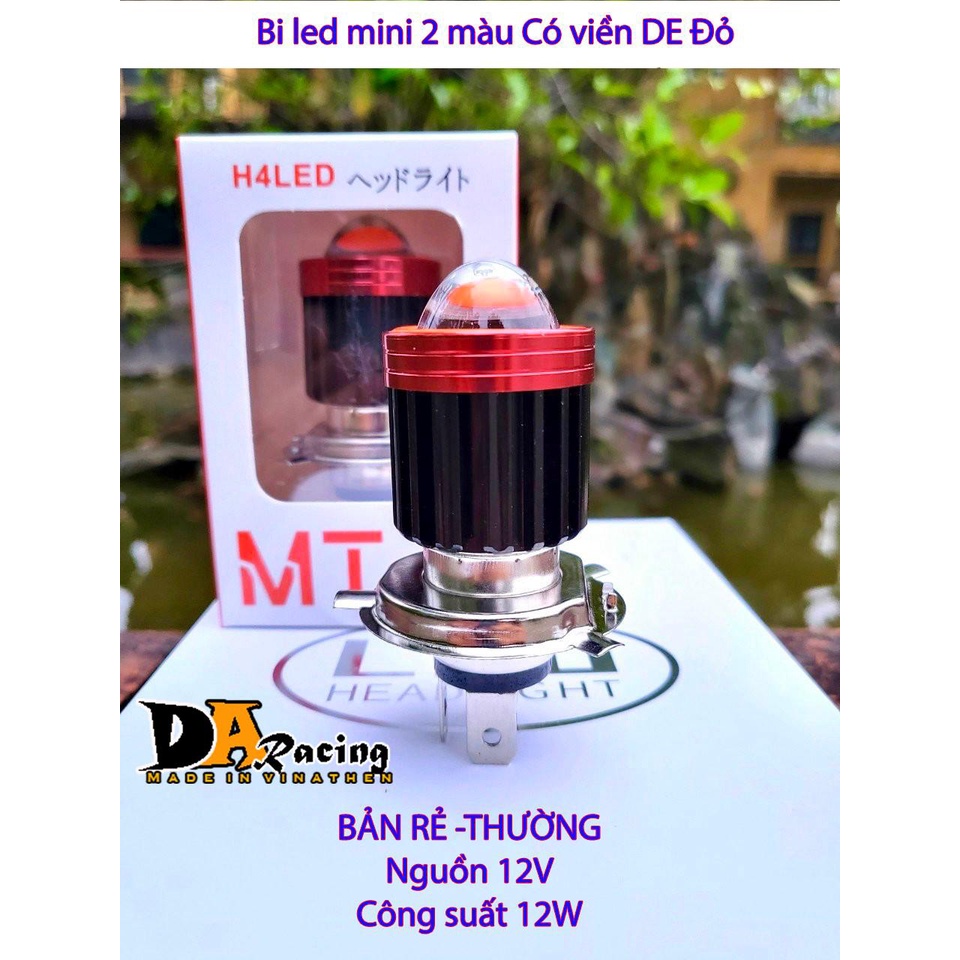 SIÊU PHẨM-Đèn pha led mini BMA chân H4-2 màu tích hợp pasing và mắt quỷ