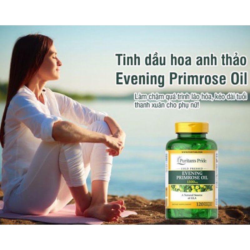 Viên uống tinh dầu hoa anh thảo, cân bằng nội tiết tố Puritan's pride