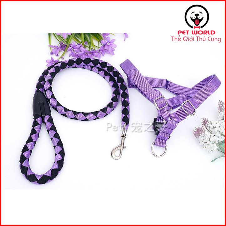 Bộ dây dắt yếm ( dây dắt yên ngựa) dành cho Chó Mèo - Nhiều Size