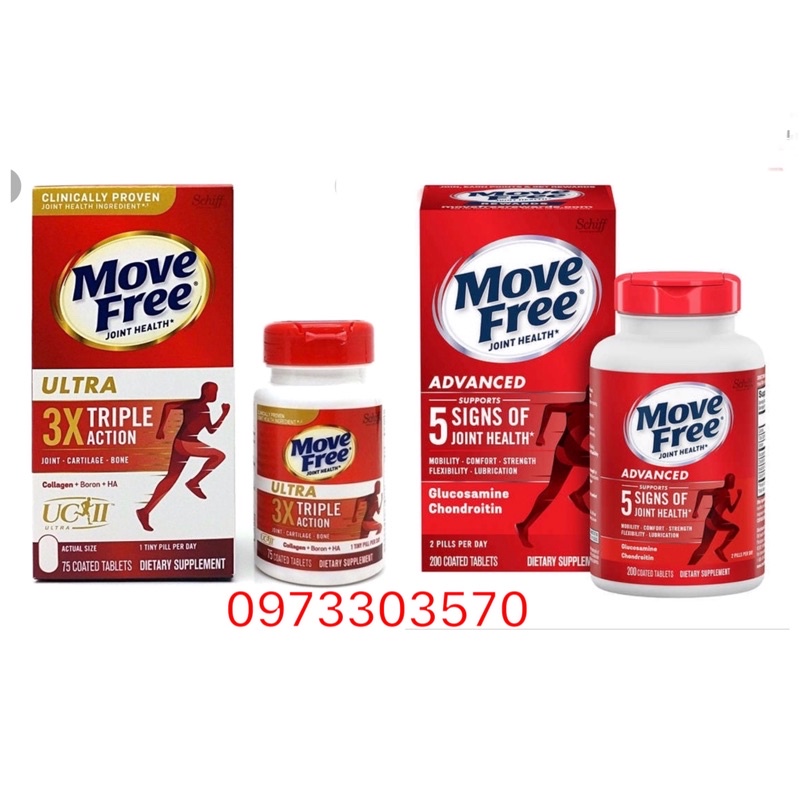 Date/2026 Viên Uống Schiff Move Free Ultra 3x Triple Action Hộp 75 Viên