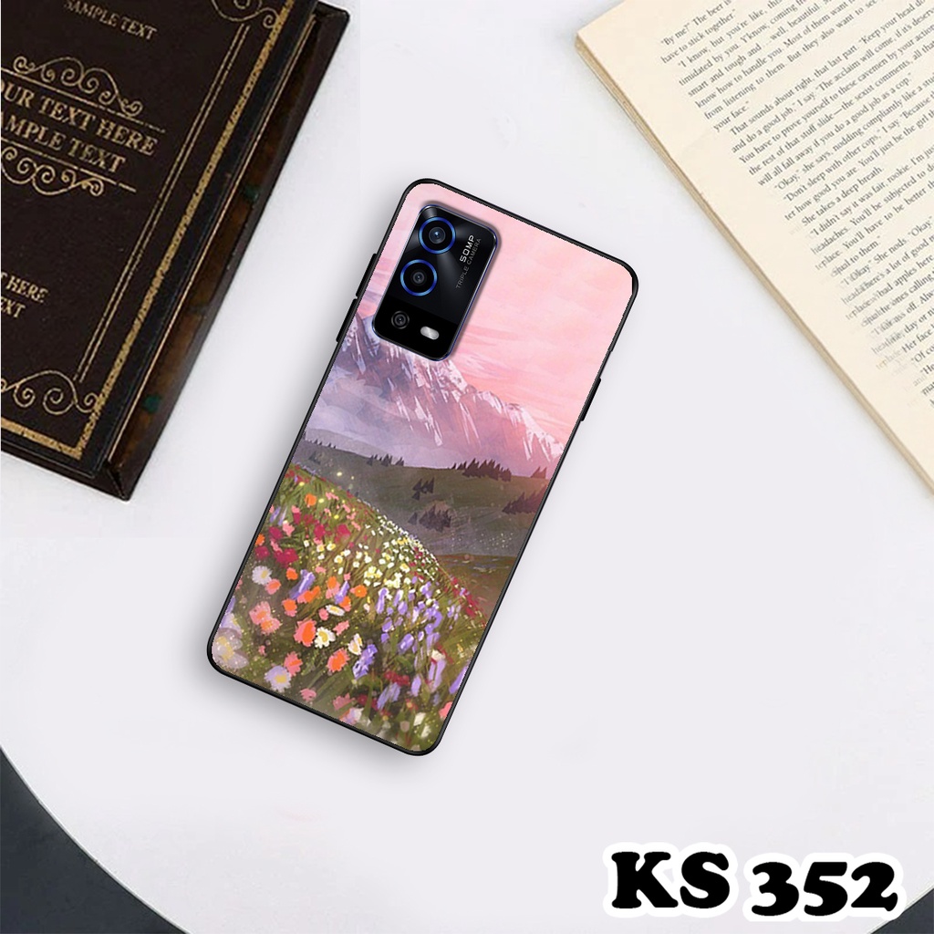 Ốp lưng Oppo A55 - Oppo A55 5G - Oppo A55s - Ốp in hình Cánh đồng hoa - Chất liệu TPU siêu bền