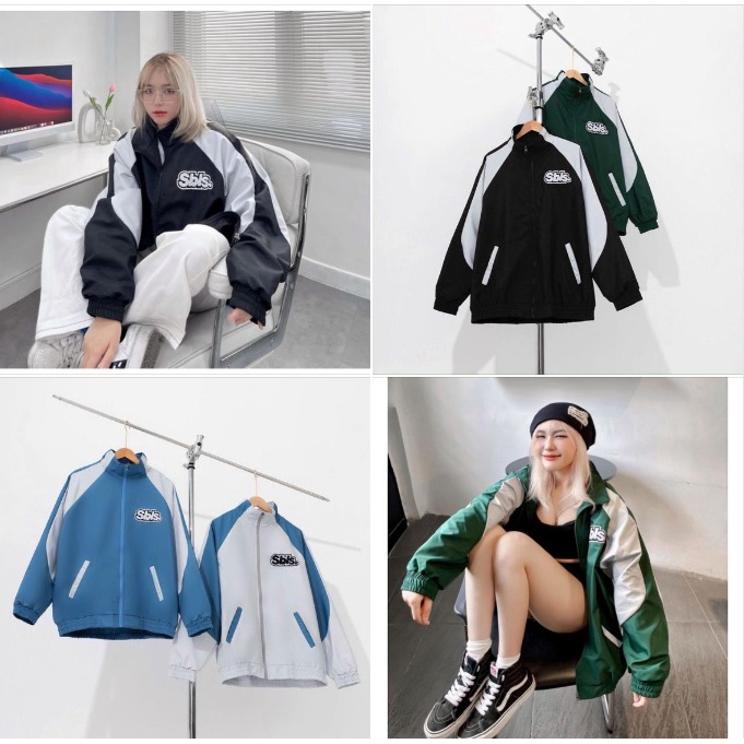 Áo Khoác Nam Jacket Chất Dù Form Rộng Khóa Kéo SBLS Phong Cách Ulzzang