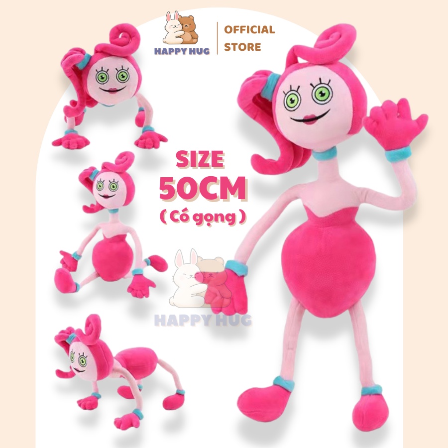 Mommy Long Legs nhân vật Game Poppy Playtime size 50/62cm loại đẹp, đồ chơi Huggy Wuggy nhồi bông cho bé - Happy Hug