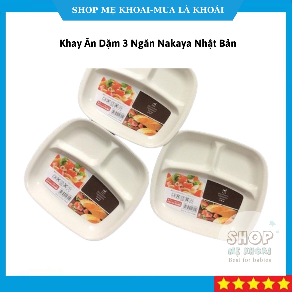 Khay Ăn Dặm 3 Ngăn Nakaya Nhật Bản Rèn Luyện Tạo Cho Bé Thói Quen Ăn Uống Lành Mạnh Gọn Gàng