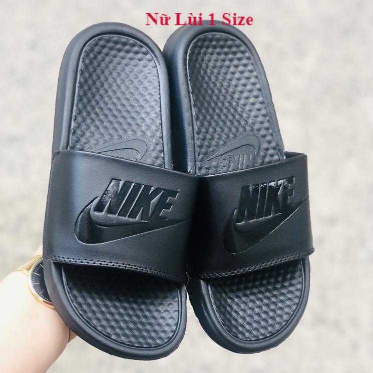 Dép unisex 𝐍𝐈𝐊𝐄 ❤️FREESHIP + Hộp❤️ dép quai ngang thể thao nam nữ mk in 𝐍𝐈𝐊𝐄-𝐁𝐚𝐧𝐚𝐬𝐬𝐢, full-đen